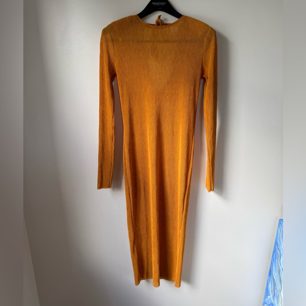 Size Small Zara Mustard Long Sleeve Dress